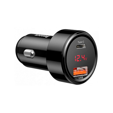 Зарядное устройство автомобильное с USB и Type-C входами 6А 45W Baseus Magic PPS (быстрая зарядка PD 3.0, QC 3.0) черное