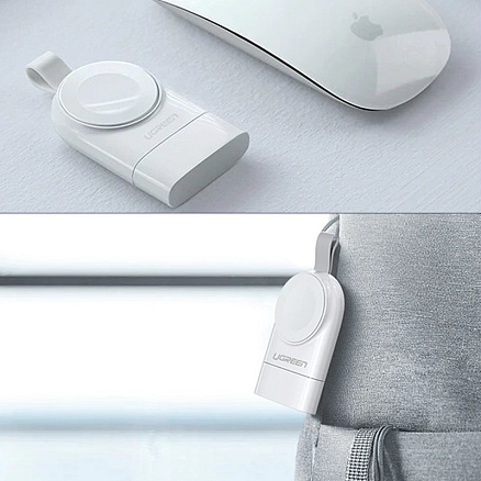 Беспроводная зарядка для Apple Watch магнитная MFi Ugreen CD144 белая