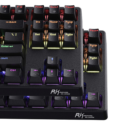 Клавиатура беспроводная Bluetooth Royal Kludge RK87 RK Red механическая с подсветкой игровая черная