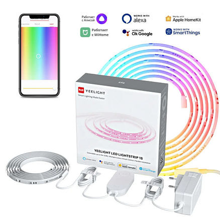 Умная Wi-Fi светодиодная лента Xiaomi Yeelight Lightstrip Plus 1S YLDD05YL длина 2 метра