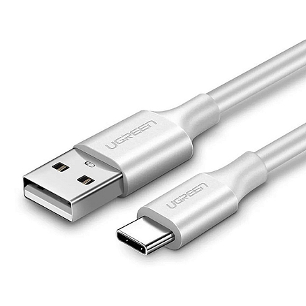 Кабель Type-C - USB длина 2 м 3A Ugreen US287-60123 (быстрая зарядка QC 3.0) белый