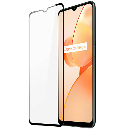 Защитное стекло для Realme C31 на весь экран противоударное Dux Ducis 9D черное