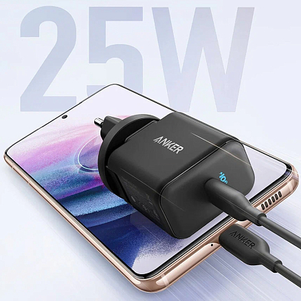 Зарядное устройство сетевое Type-C 25W Anker PowerPort III (быстрая зарядка PD) черное