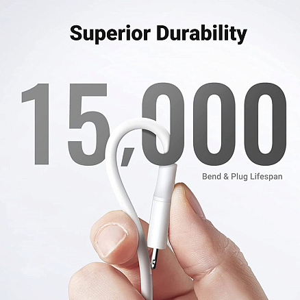 Кабель Type-C - Lightning для зарядки 1.5 м 3А 18W MFi Ugreen US171 (быстрая зарядка PD) белый