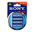 Батарейка LR6 Alkaline (пальчиковая большая AA) Sony Stamina Plus упаковка 4шт.
