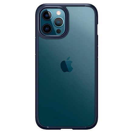Чехол для iPhone 12, 12 Pro гибридный Spigen SGP Ultra Hybrid прозрачно-синий