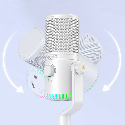 Микрофон для стрима Maono DM30 белый