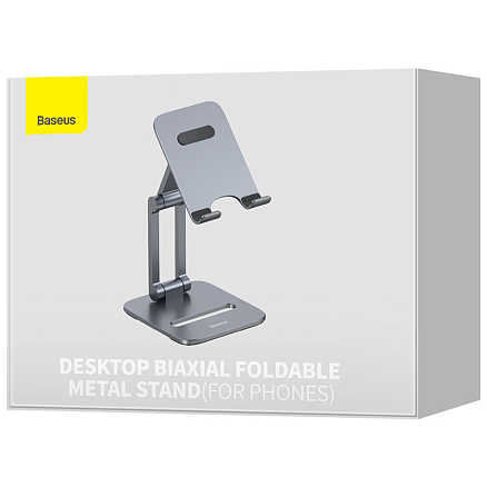 Подставка для телефона до 7 дюймов Baseus Biaxial складная серая