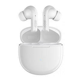 Наушники TWS беспроводные Bluetooth QCY T18 вакуумные с микрофоном белые