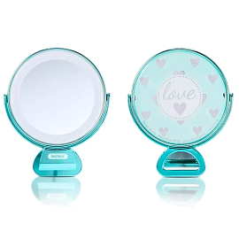 Кольцевая лампа-подсветка с зеркалом для селфи на телефон Remax Moon Mirror ML-03 бирюзовая