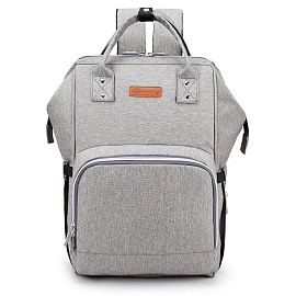 Рюкзак (сумка) Ankommling LD24 для мамы с отделением для бутылочек и USB-портом серый