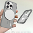 Чехол для iPhone 16 гибридный Matt Case MagSafe прозрачно-серый