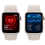 Умные часы Apple Watch SE 2 44 мм (алюминиевый корпус, звездный свет/звездный свет, спортивный силиконовый ремешок M/L)