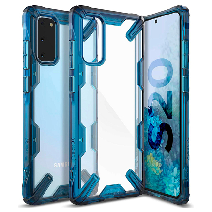 Чехол для Samsung Galaxy S20 гибридный Ringke Fusion X синий