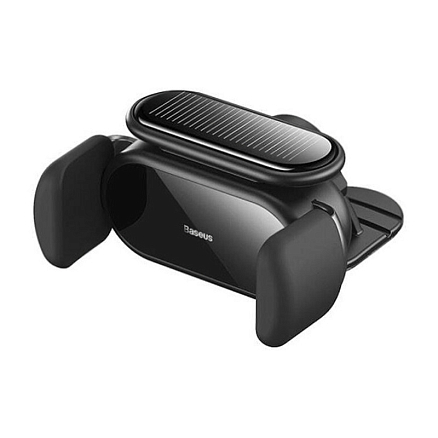 Держатель автомобильный на приборную панель с сервоприводом на солнечной батарее Baseus SUGP010001 Steel Cannon Pro черный