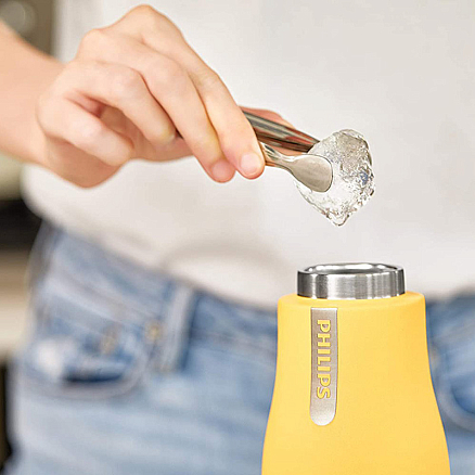 Умная термобутылка для воды Philips GoZero 355 мл желтая