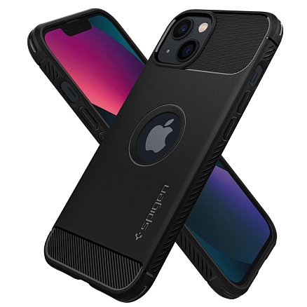 Чехол для iPhone 13 mini гелевый Spigen SGP Rugged Armor черный