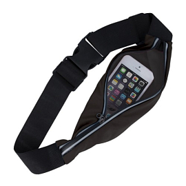 Сумка на пояс спортивная для телефона GreenGo Premium черная