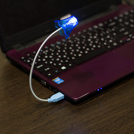 USB светильник на гибкой ножке Compu Parts Лампа голубой