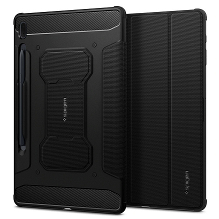 Чехол для Samsung Galaxy Tab S7 FE 5G 12.4 T730, T736B гелевый Spigen Rugged Armor Pro черный