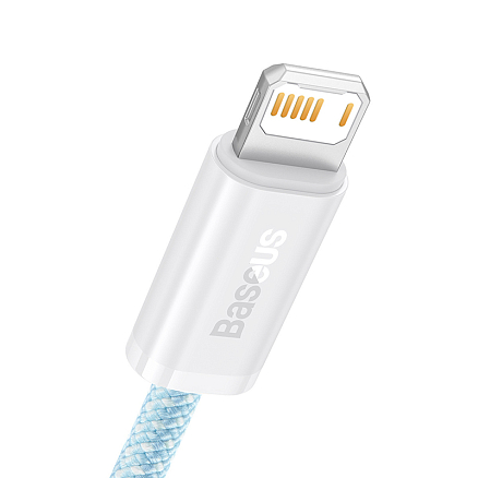 Кабель Type-C - Lightning для зарядки 2 м 20W плетеный Baseus Dynamic (быстрая зарядка PD) голубой