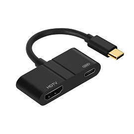 Переходник Type-C - HDMI 4K 60Hz, Type-C PD черный