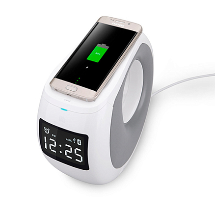 Мультимедийная колонка Nillkin Cozy MC1 с беспроводной зарядкой для телефона белая