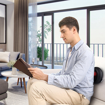 Массажная подушка (массажер) универсальная Шиацу с подогревом Naipo MGP-129G