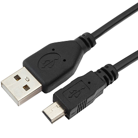 Кабель USB - MiniUSB для зарядки длина 1,8 м Гарнизон черный