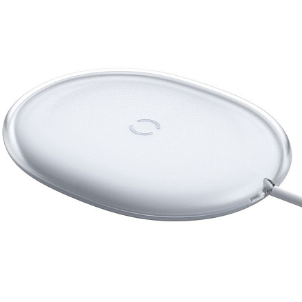 Беспроводная зарядка для телефона 15W Baseus Jelly (быстрая зарядка) белая