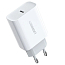 Зарядное устройство сетевое Type-C 20W Ugreen CD137 (быстрая зарядка PD 3.0, QC 3.0) белое