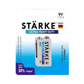 Батарейка 6F22 Alkaline (крона) 9V Starke 1шт.