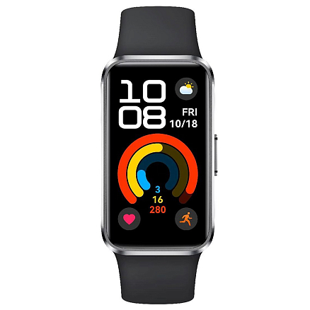 Фитнес браслет Huawei Band 10 алюминиевый черный матовый