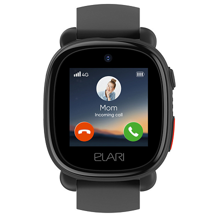 Детские умные часы Elari KidPhone 4G Lite (черный)