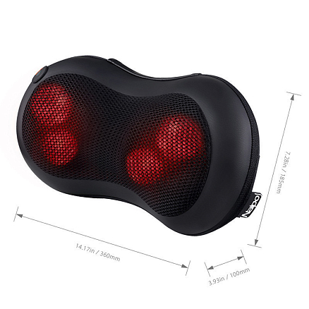 Массажная подушка (массажер) универсальная Шиацу с подогревом Naipo MGP-129G