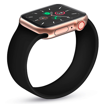Ремешок-браслет для Apple Watch 42 и 44 мм силиконовый Nova Silicone черный