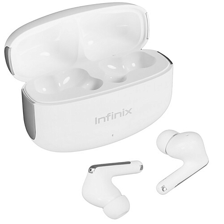 Наушники TWS беспроводные Bluetooth Infinix Buds NC XE28 вакуумные с микрофоном белые