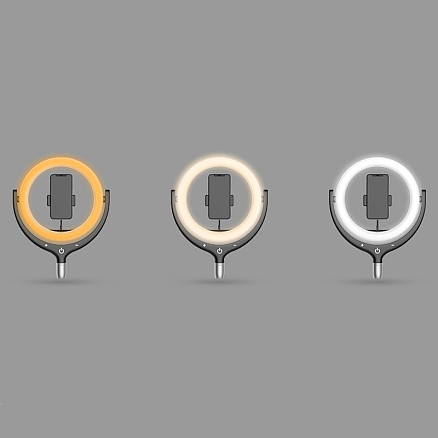 Кольцевая лампа диаметром 26 см со штативом высотой 40 см Remax Life RL-LT13 черная