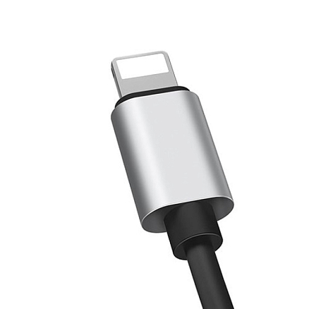 Кабель 3,5 мм - 3,5 мм, Lightning (папа - папа, папа) Aux 1,2 м Baseus L33 черный