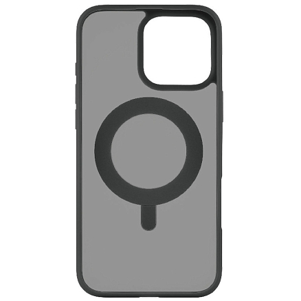 Чехол для iPhone 16 Pro гибридный с подставкой uBear Clip 360 Mag Magsafe прозрачно-черный