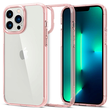 Чехол для iPhone 13 Pro Max гибридный Spigen Ultra Hybrid прозрачно-розовый