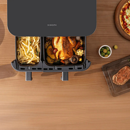Аэрогриль (аэрофритюрница) Xiaomi Dual Zone Air Fryer 10L MAF-D1001 (евровилка)