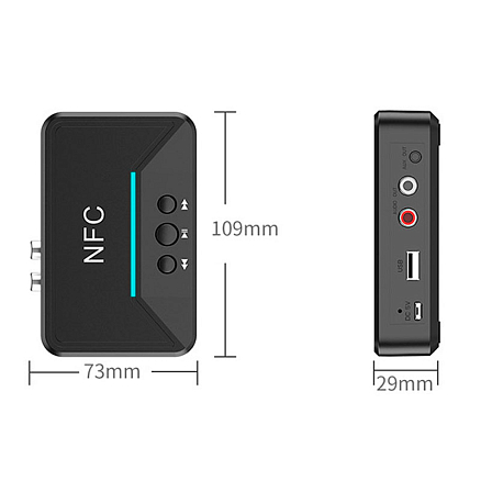 Bluetooth аудио адаптер (ресивер) 3,5 мм + 2RCA + USB Comfast CF-BT200 NFC V5.0 