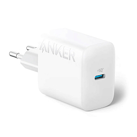 Зарядное устройство сетевое Type-C 20W Anker 312 А2347 (быстрая зарядка PD) белое