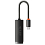 Хаб (разветвитель) Type-C - Ethernet RJ45 100 Мбит/с Baseus Lite Series черный