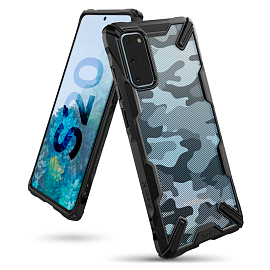 Чехол для Samsung Galaxy S20 гибридный Ringke Fusion X Design Camo черный