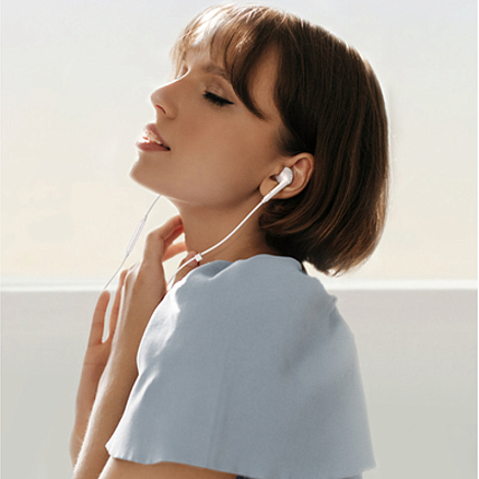 Наушники Ugreen EP101 в разъем Type-C вкладыши с микрофоном белые