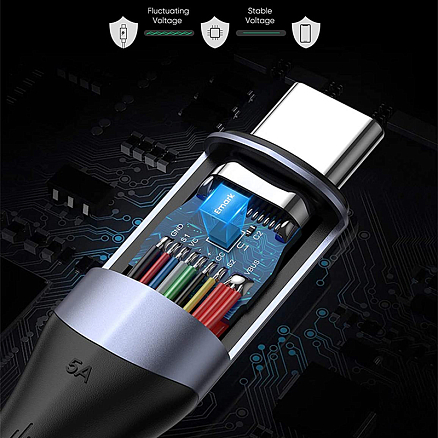 Кабель Type-C - Type-C 3.1 Gen2 длина 1 м 5A 20V 100W 4K 60Hz плетеный Ugreen US355 (быстрая зарядка PD, QC 3.0) черный