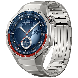 Умные часы Huawei Watch GT 5 Pro 46 мм с металлическим ремешком титановые