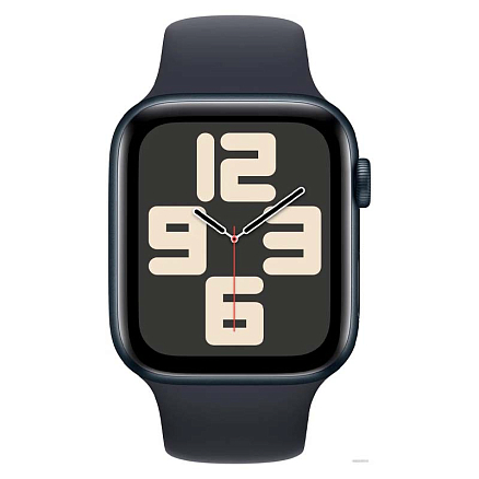 Умные часы Apple Watch SE 2 GPS 2024 44 мм с силиконовым ремешком S/M черные